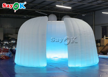 چادر حیاط بادی 6.5x2.4mH نمایشگاه تجاری چادر گنبدی بادی سفید با LED