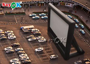 صفحه نمایش پروجکشن بادی پارکینگ Pvc سفید صفحه نمایش سینما بادی