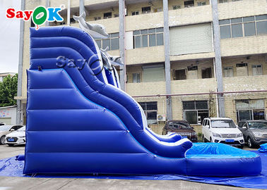 اسلاید شنا قابل انفجار 7x4x5mH در فضای باز بچه اسلاید آب قابل انفجار برای تفریح
