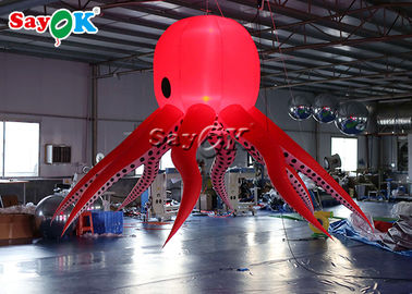 دکوراسیون روشنایی بادی 3 متر نایلون Octopus Tentacles Red 190T