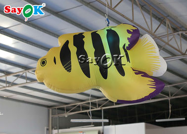 دکوراسیون روشنایی بادی 2 متر ماهی های گرمسیری پارک های زرد گرمسیری