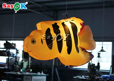 دکوراسیون روشنایی بادی 2 متر ماهی های گرمسیری پارک های زرد گرمسیری