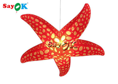 مهمانی ها تزئین شده از ستاره دریایی با باد 2 متر قرمز آویزان