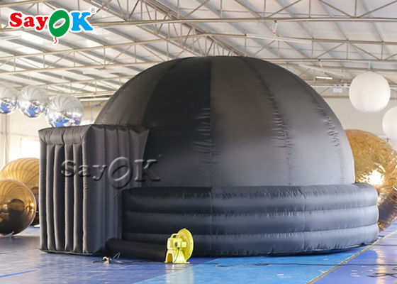 Black Oxford Cloth 4m Planetumum Inflatable قابل حمل گنبد