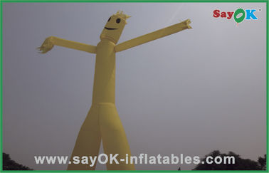 تبلیغاتی مرد هوایی بادی 5 متری زرد دو پا بادی آسمان / رقصنده هوا برای فروش