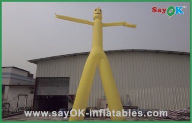تبلیغاتی مرد هوایی بادی 5 متری زرد دو پا بادی آسمان / رقصنده هوا برای فروش