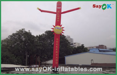 Air Dancing Man تبلیغاتی تجاری قرمز 6 متری لوله بادی با چاپ لوگو نایلون آکسفورد