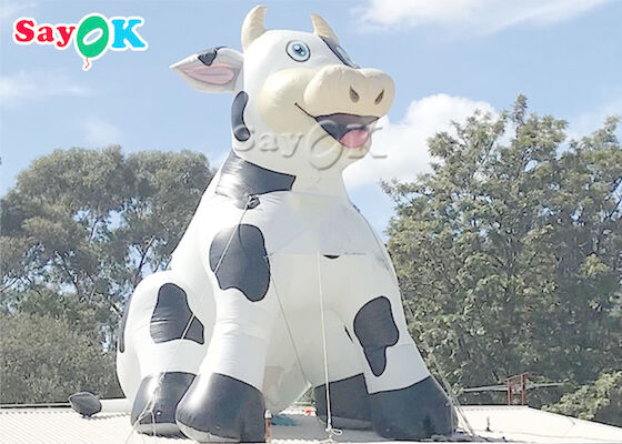 PVC Tarpaulin Lifesize گاو شیر بادی برای تزئین مزرعه