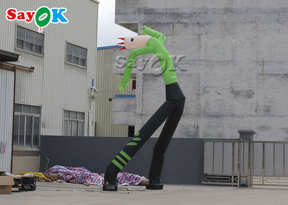 مرد رقصنده بادی 8 متری 24 فوت سبز مینی دست تکان دهنده مرد رقصنده هوا بادی با دو پا