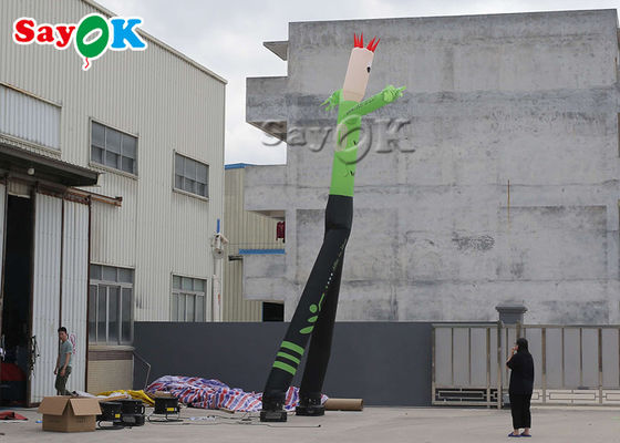 مرد رقصنده بادی 8 متری 24 فوت سبز مینی دست تکان دهنده مرد رقصنده هوا بادی با دو پا