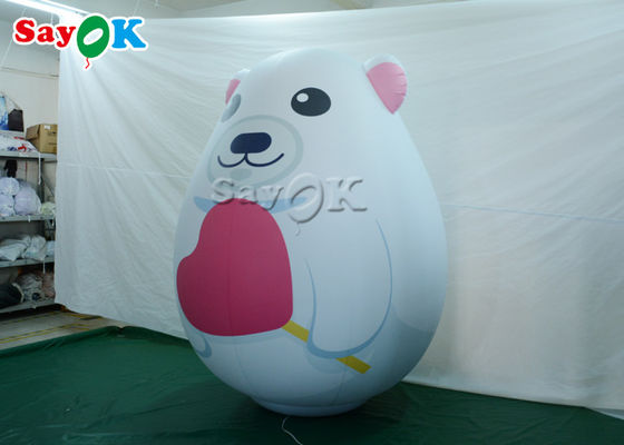 2 متر تزئینات بادی تعطیلات کارتون سفید کارتون کارتون خرس PVC