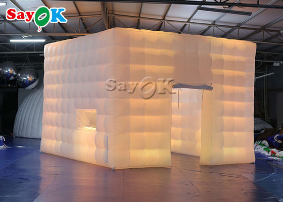 چادر قابل انفجار سفارشی بزرگ قابل حمل برای رویدادهای بیرونی چادر مکعب قابل انفجار با چراغ LED