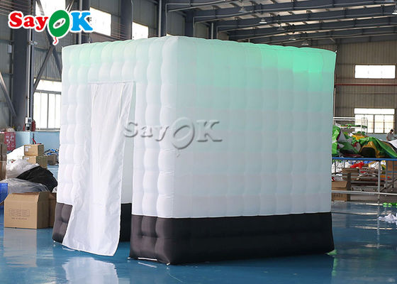 چادر مهمانی بادی 2.5 متری / 8 فوت مربع سفید چادر غرفه عکس با نور LED