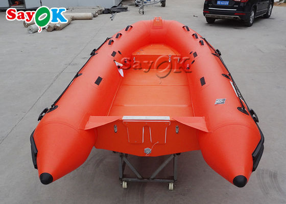 قایق های بادی PVC 12.8ft 390cm قرمز با موتور خارج از موتور