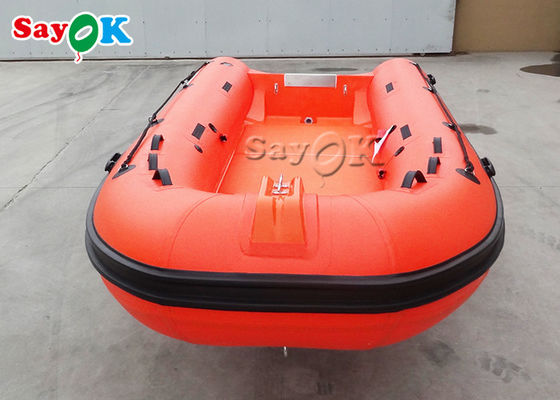 قایق های بادی PVC 12.8ft 390cm قرمز با موتور خارج از موتور