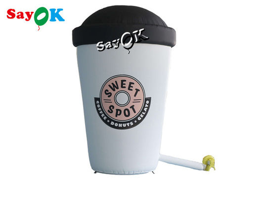 مدل فنجان قهوه بادی سفارشی 3.6 متر برای دکور ورودی کافه