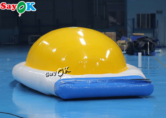 توپ های آب بادکنک زرد سفید 0.9 میلی متر PVC اسباب بازی های آب بادکنک دوره موانع پرش تخت پرش