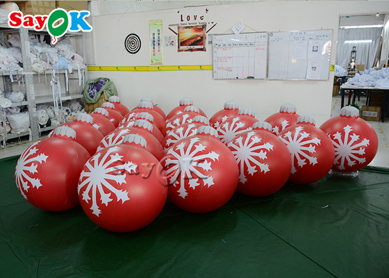 0.6 متر زیور آلات کریسمس کوچک توپ های بادی پی وی سی توپ تزئین شده آویزان در فضای باز