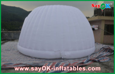 چادر بادی سفید پارچه ای آکسفورد قوی، چادر مهمانی بادی تجاری گرد با نور LED