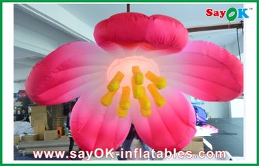 1.5M Pink Hanging Inflatable LED Flower Lighting Inflatable for Party
