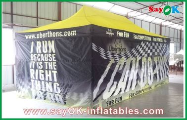 چادر سایبان در فضای باز قاب فولادی آسان تاشو سیاه و سفید بزرگ برای تبلیغات