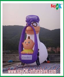 شخصیت های کارتونی زیبا 2m - 8m کارتونی پرتابی PVC بنفش سفید برای تبلیغات