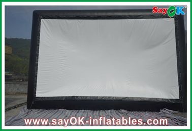 صفحه نمایش قابل حمل فیلم در فضای باز پرتاب پارچه صفحه نمایش تلویزیون بادی 6 × 3 متر CE / گواهی SGS