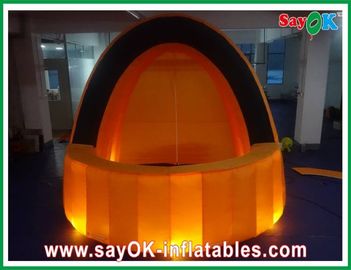 غرفه تبلیغاتی بادی پارچه نارنجی Inflatalbe نوار ضد هوا برای میخانه / رویداد با نورپردازی LED