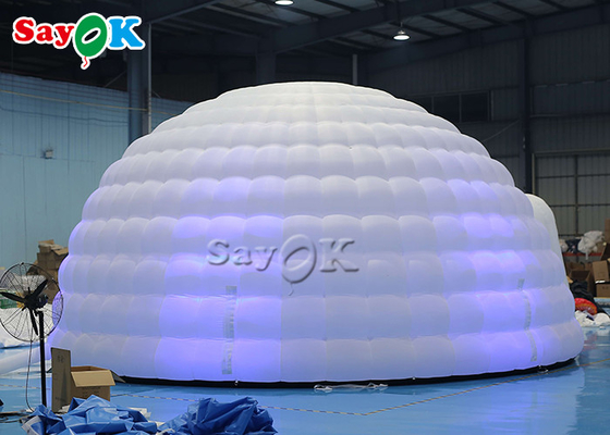 چادر گنبدی سیاره‌نما بادی دیجیتال سفید برای داخل ساختمان فعال
