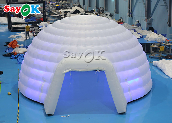 چادر گنبدی سیاره‌نما بادی دیجیتال سفید برای داخل ساختمان فعال