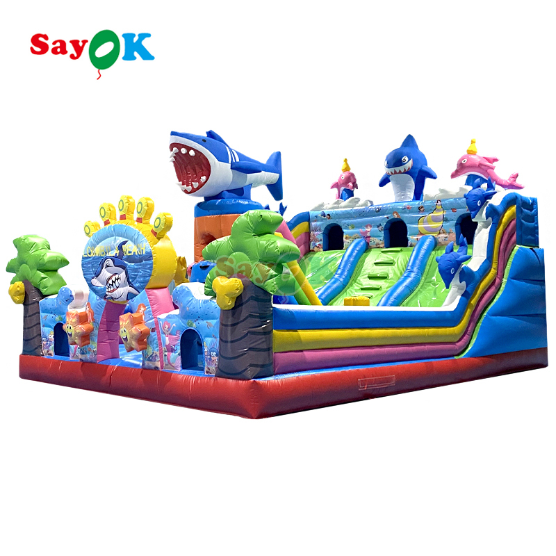 Sayok Giant Seaworld خانه پرتابی پرتابی کمبو کودکان زمین بازی قلعه پرتابی پرتابی با بالا رفتن اسلاید