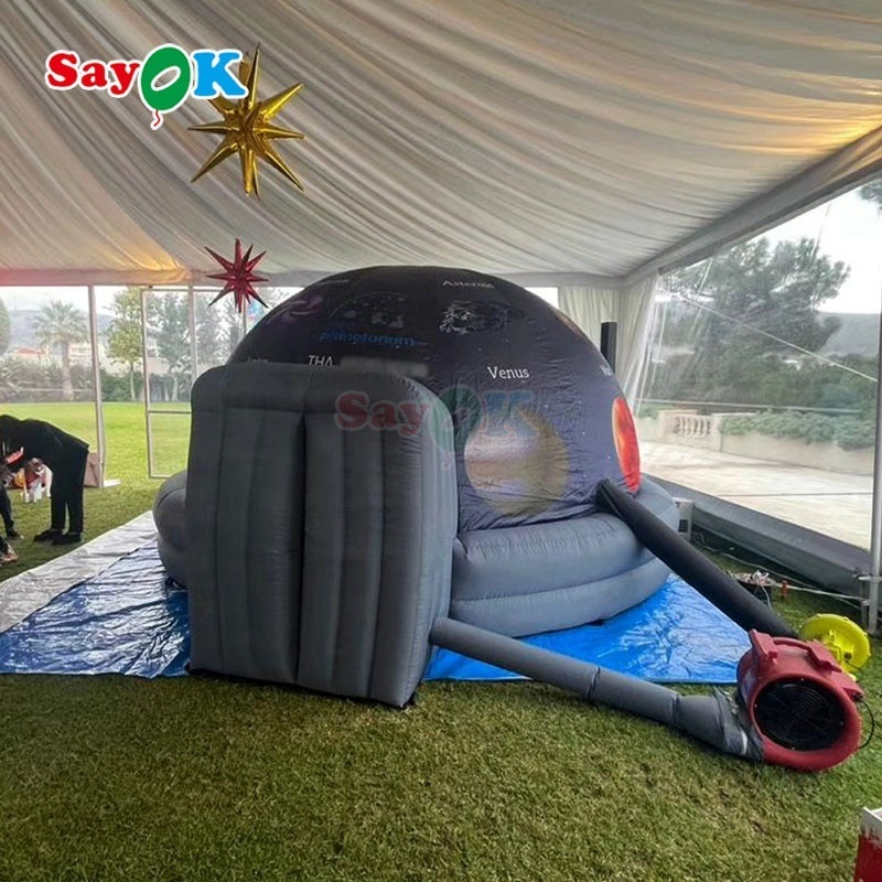 Sayok 100% Blackout Inflatable Planetarium Dome with Free 3D Design and Emergency Escape for Schools and Events