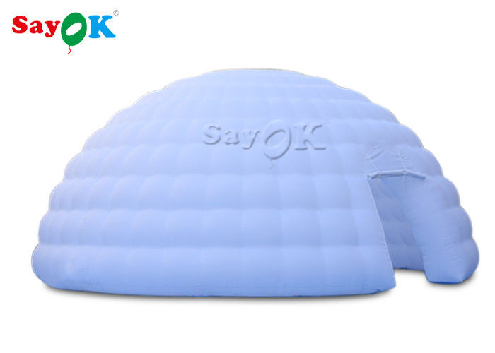 چادر هوائی کمپینگ دو بخیه 8 متر سفید چادر بادکنکی هوا / نمایشگاه چادر گنبد ایگلو