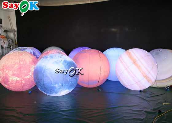 LED Huge Hanging بادی نورپردازی تزئینات هشت سیاره مواد پی وی سی