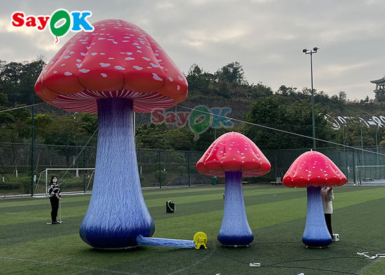 گیاه مدل قارچ بادی غول پیکر برای سرزمین عجایب Blow Up Mushroom With Flower