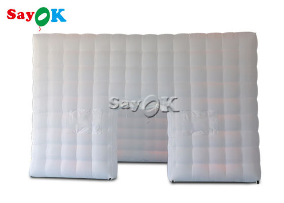 چادر مکعب قابل انفجار 6.5 متر 21 فوت چادر هواپیمایی قابل انفجار مربع با چراغ لوله LED