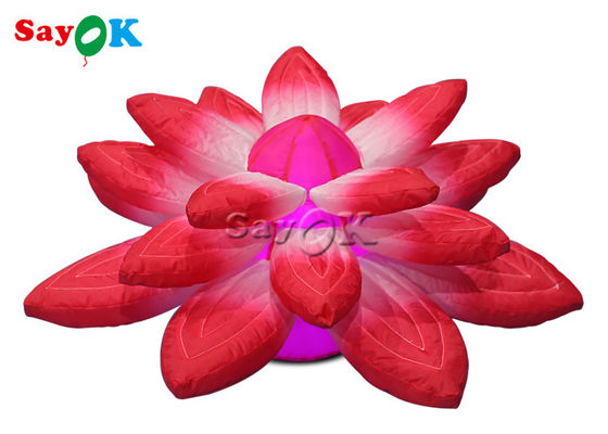 دکوراسیون صحنه لابی 3.28 فوت با چراغ های بادی قرمز آویزان نیلوفر آبی