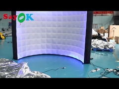 فروش داغ قابل حمل خمیده قابل انفجار اتاق عکاسی دیوار پس زمینه برای نمایشگاه