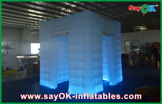 اجاره غرفه عکس بادی چاپ LED نور آبی Inflate A Booth Middle For Gathering