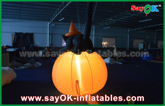 دکوراسیون تعطیلات بادوام بادکش هالووین گربه کدو تنبل با نورپردازی چراغ