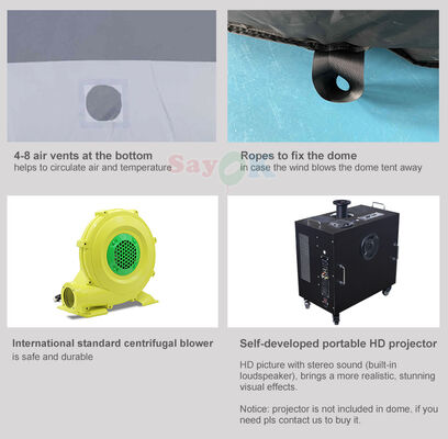 سایوک 6 متر چاپ دیجیتال پلنتاریوم موبایل گنبد قابل حمل فلز فلز فلز فلز فلز فلز فلز فلز