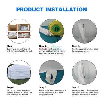 چادرهای عروسی بزرگ رویدادهای فضای باز مدرن سفارشی Sayok، چادر LED بادی بزرگ برای 100 نفر