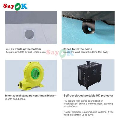 چادر گنبدی بادی نجوم مدرسه سایوک، چادر سیاره‌نمای بادی، گنبد سیاره‌نما