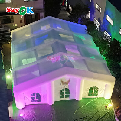 چادر بادی غول پیکر ضد آب و هوای فضای باز با نورپردازی LED برای رویدادهای 300 نفره