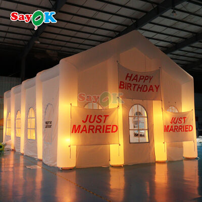 چادر بادی LED قابل حمل با پارچه آکسفورد ضد آب و مقاوم در برابر اشعه ماوراء بنفش برای رویدادهای فضای باز