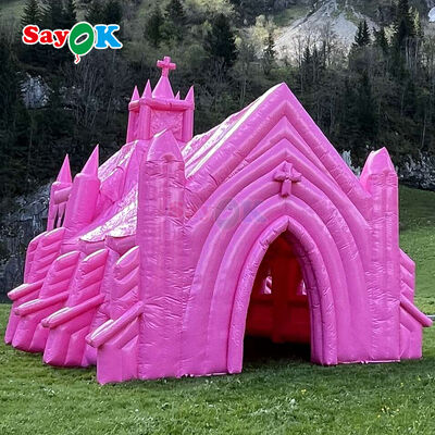 خیمه چرچ پرفابلی ضد شعله ی صورتی ضد اشعه ی UV برای مراسم عروسی در فضای باز