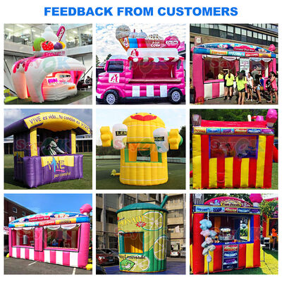 Custom Inflatable Lemonade Stand Air Tent with Waterproof UV Resistant Features for Outdoor Events