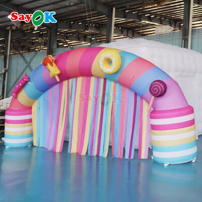 Custom Outdoor Inflatable Candy Arch for Birthday Party Event Advertising
