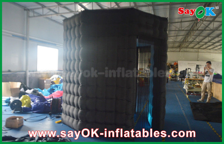 غرفه عکس غرفه عروسی بادی Blakc هشت ضلعی عکس غرفه سفید داخل با پارچه LED نور آکسفورد