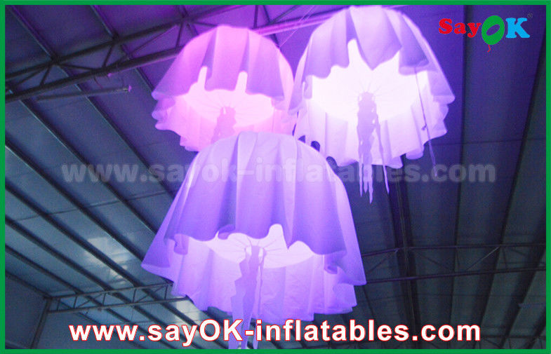 1m - 2m DIA رنگ تغییر مواد نایلون Inflatable Jellyfish با CE / UL دمنده